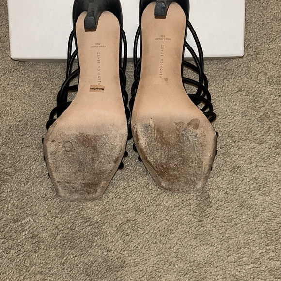 Veronica Beard Avila Black Leather Slide Size 8 - Picture 4 of 6